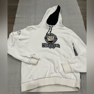 [XXL/PTP:23”]Kappa Sports White Hoodie Embroidered Logo Men Cotton